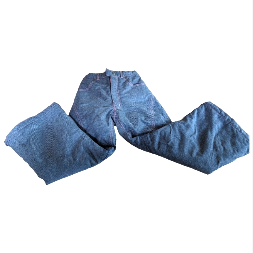 Lands End Blue w/Pink Snow Pants Size 6X EUC
